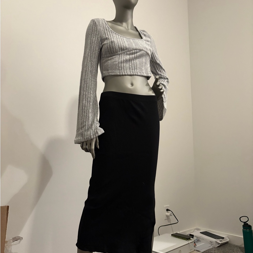 Classic Black Pencil Skirt - Sleek Women's Midi